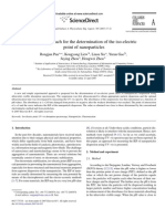 A New Approach for the Determination of the Iso-electric Point of Nanoparticles