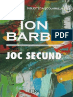 Barbu Ion - Joc Secund (Aprecieri)