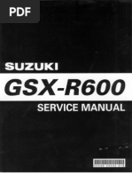 SUZUKI GSX-R600 サービスマニュアル　L1 Suzuki GSX-R600 2000-2003 Repair Manual | PDF