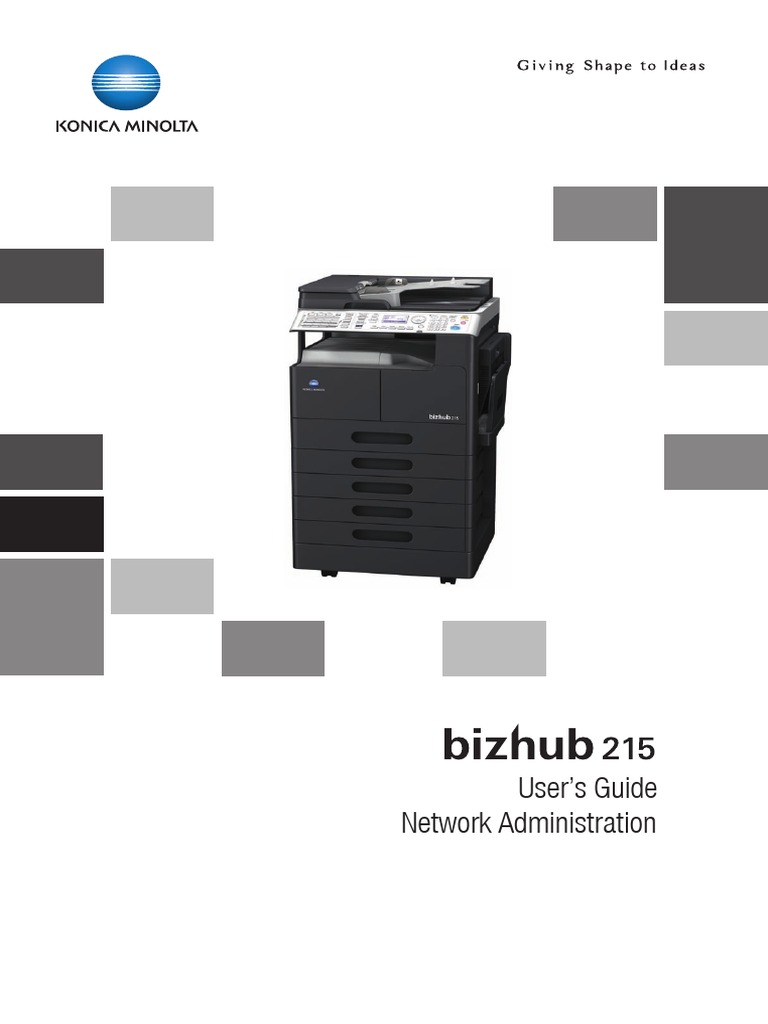 Konica Minola Bizhub 215 Network Administration EN | Ip Address | Computer  Network
