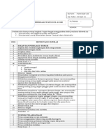 Daftar Tilik Melakukan Pemeriksaan Panggul