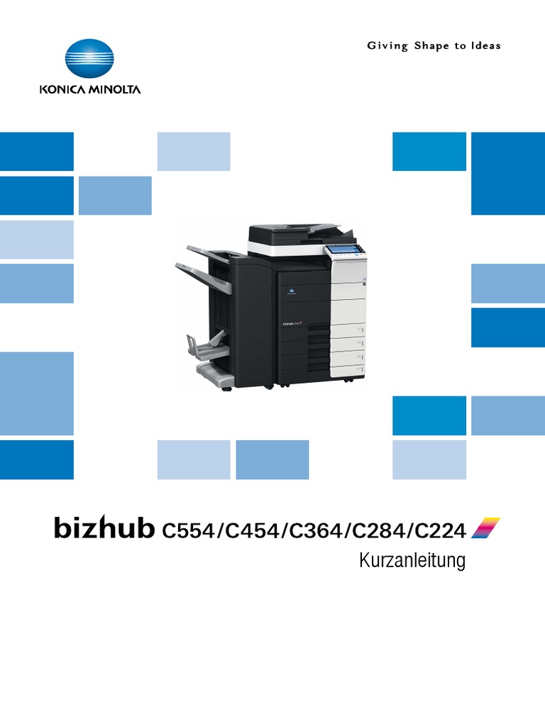 Konica Minolta Bizhub c224 c284 c364 c454 c554 Kurzanleiung DE