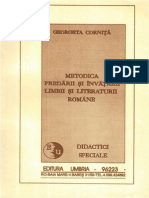 Georgeta Cornita, Metodica Predarii Si Invatarii Limbii Si Literaturii Romane (Gradinita, Clasele I-IV, Gimnaziu Si Liceu, Editura Umbria, Baia Mare, 1993