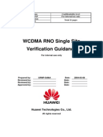 WCDMA RNO Single Site Verification