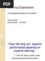 Learning Organisation By Peter M Senge