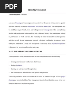 Time Management