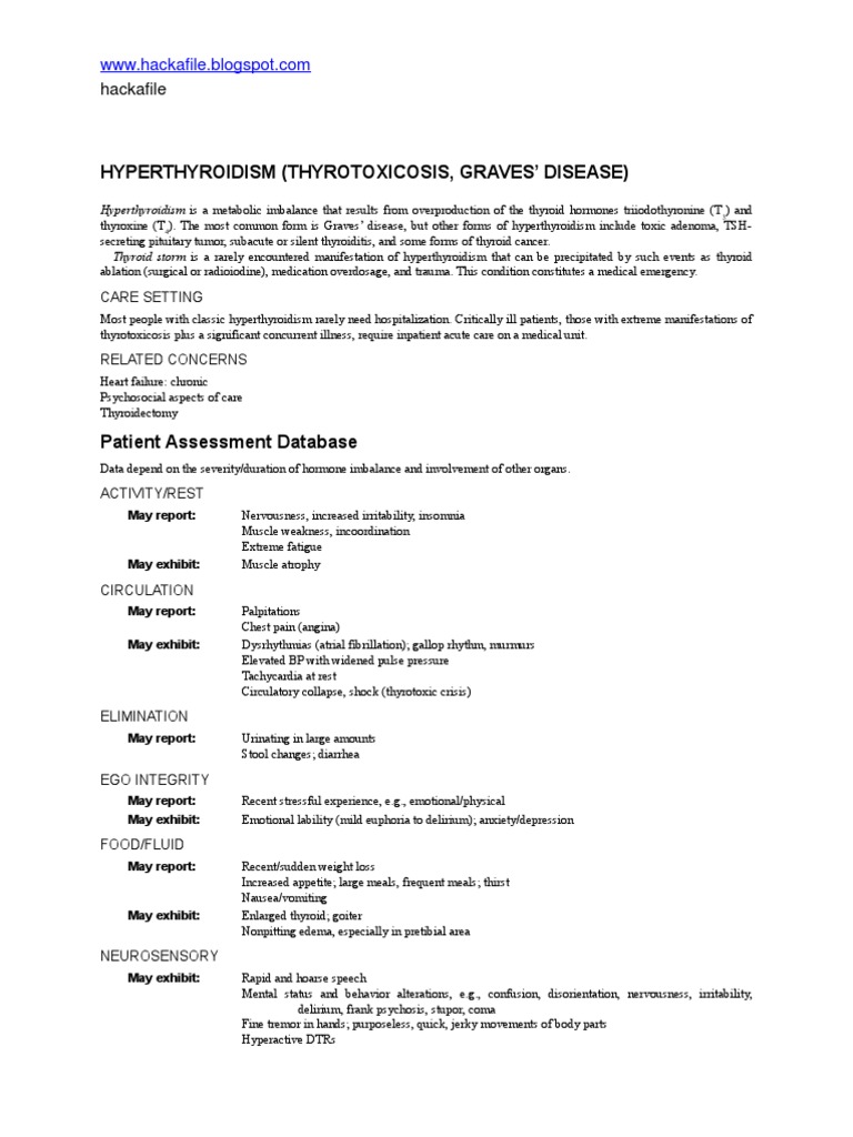 Nursing Considerations for Graves Disease
