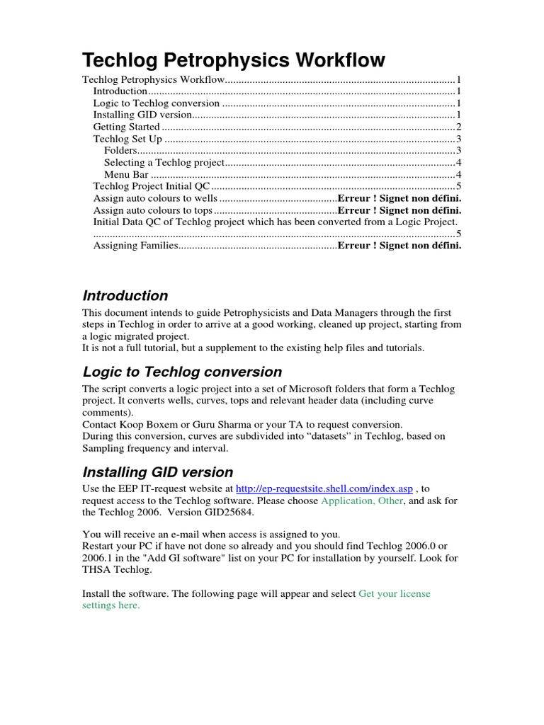 Techlog Setup Workflow Pdf System Software Computing