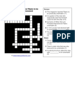 Titanic Unsinkable Crossword