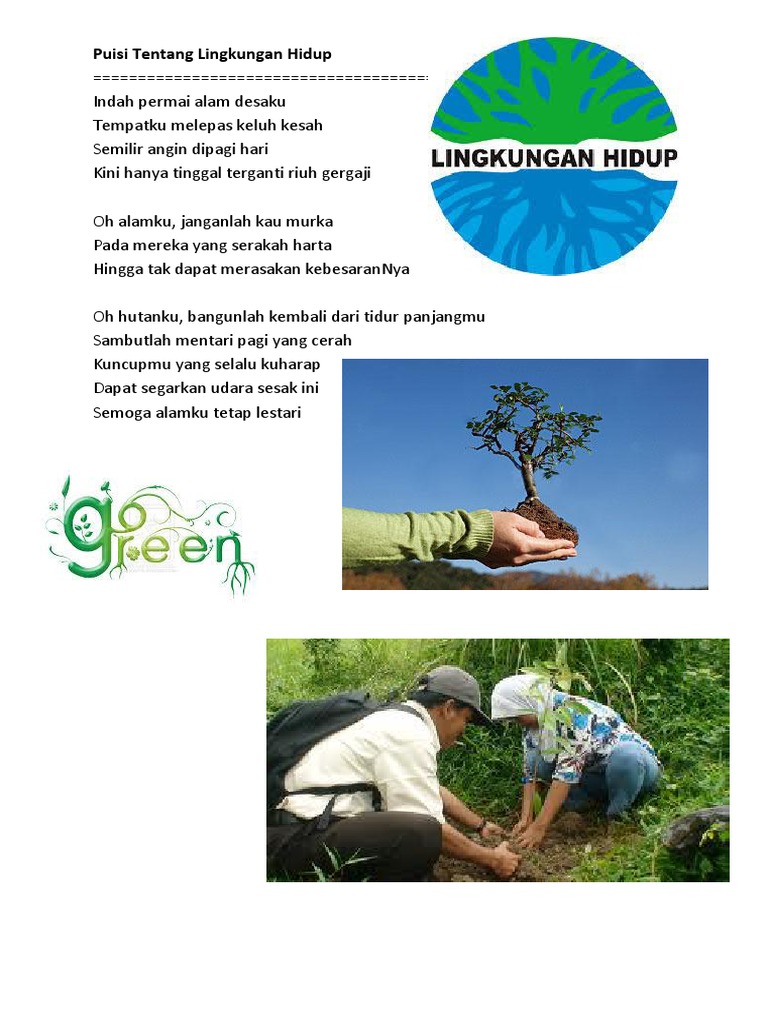 Gratis Unduh Gambar Puisi Tentang Lingkungan Hidup Terkeren oleh KataCinta.Co