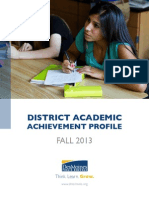 DMPS District Academic Achievement Profile - Fall 13