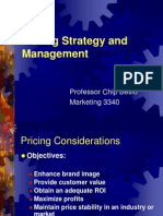 Pricing Strategy and Management: Professor Chip Besio Marketing 3340