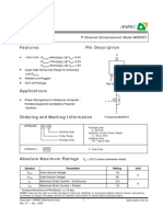 Pin Description Features: P-Channel Enhancement Mode MOSFET