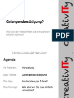 Gelangensbestätigung? Am Liebsten Per E-Mail!