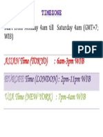 Time (TOKYO) : 6am-3pm WIB: Start From Monday 4am Till Saturday 4am (GMT+7 Wib)