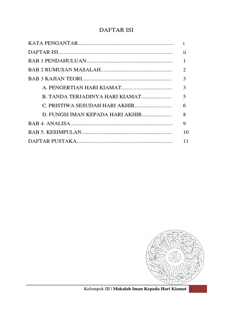 Makalah Iman Kepada Hari Kiamat