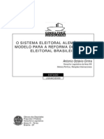 O Sistema Eleitoral Alemão Como Modelo para A Reforma Do Sistema Eleitoral Brasileiro