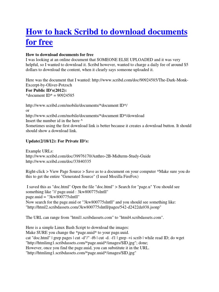 Open scribd file