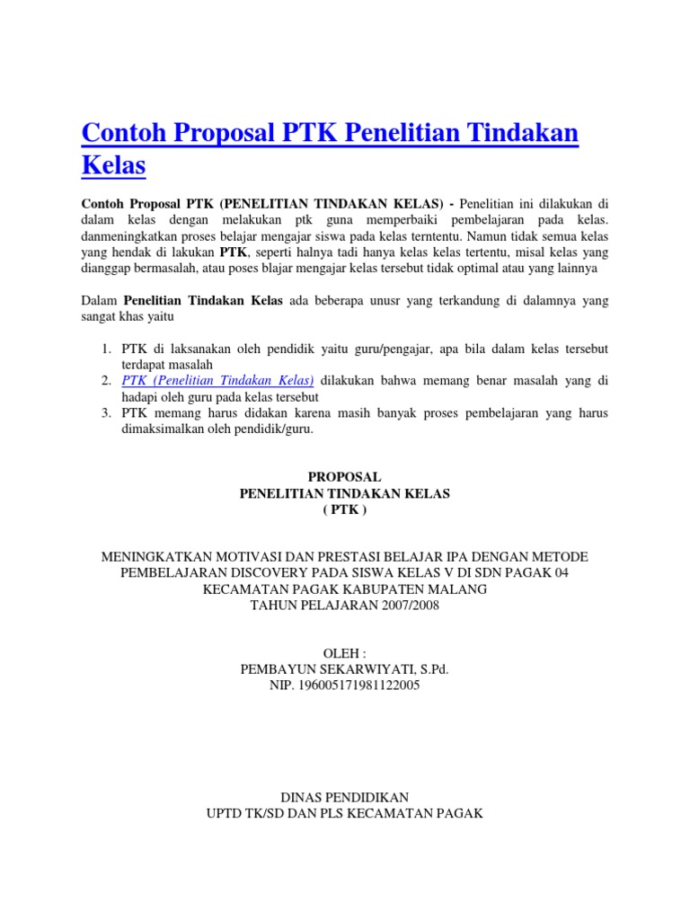 Contoh Proposal Ptk Docx