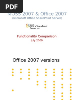 MOSS 2007 & Office 2007 Functionalities