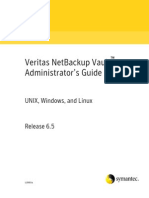 Veritas NetBackup (Tm) 6.5 Vault Administrator's Guide
