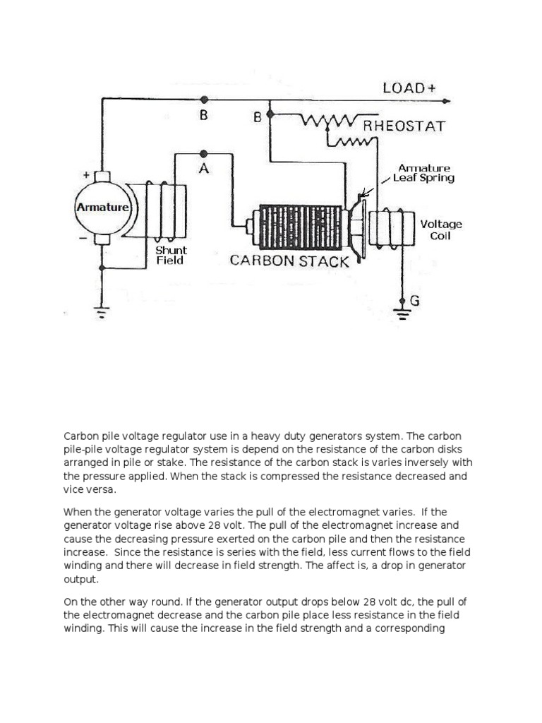Carbon Pile Voltage Regulator Use in A Heavy Duty Generators System PDF