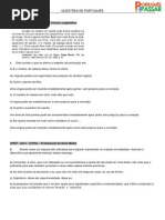 Questões de Língua Portuguesa - Pontuação - 2