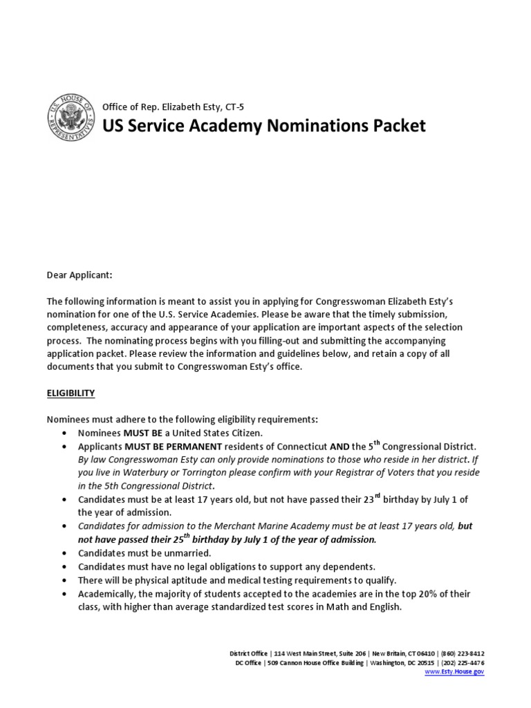 Military academy nomination essay example picture
