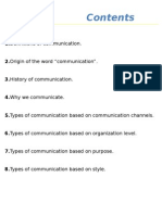 Contents of Communication