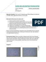 CONSTRUCCIÓN DE UN ESPECTROSCOPIO (Informe 1)