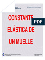 Constante Elastica de Un Muelle