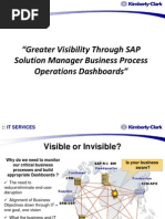  SAP Solution Manager Business Process Operations Dashboards