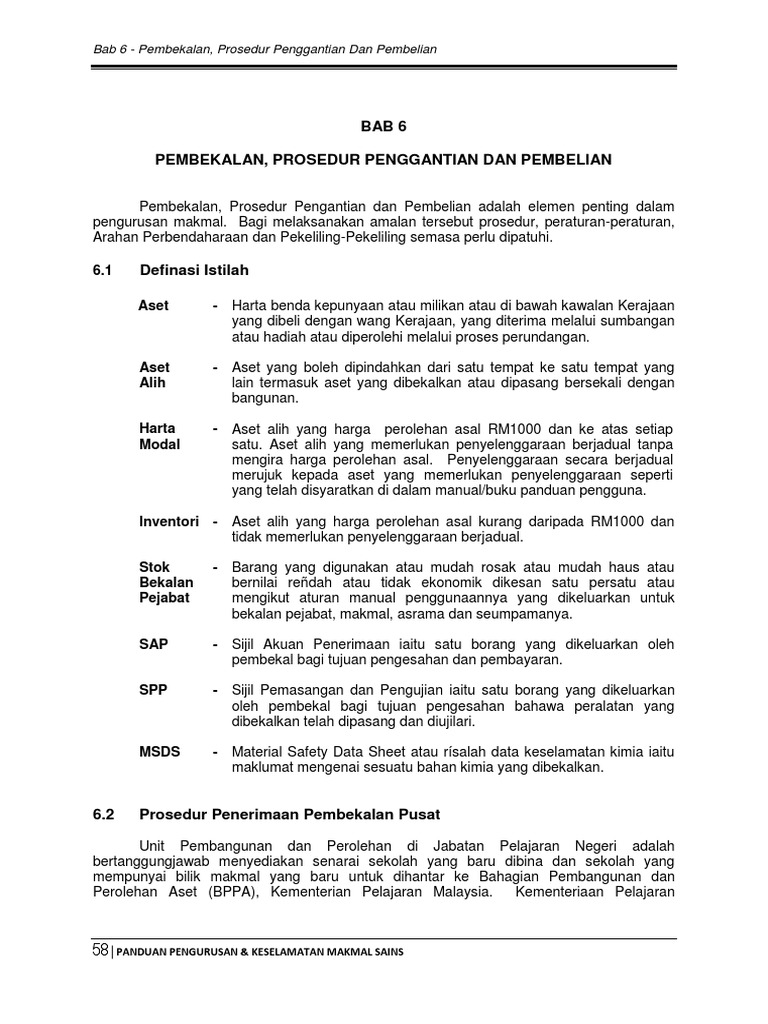 BAB 6 - Pembekalan, Penggantian, Pembelian SCE3112