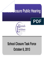 School Closure Task Force Presentation Oct. 8