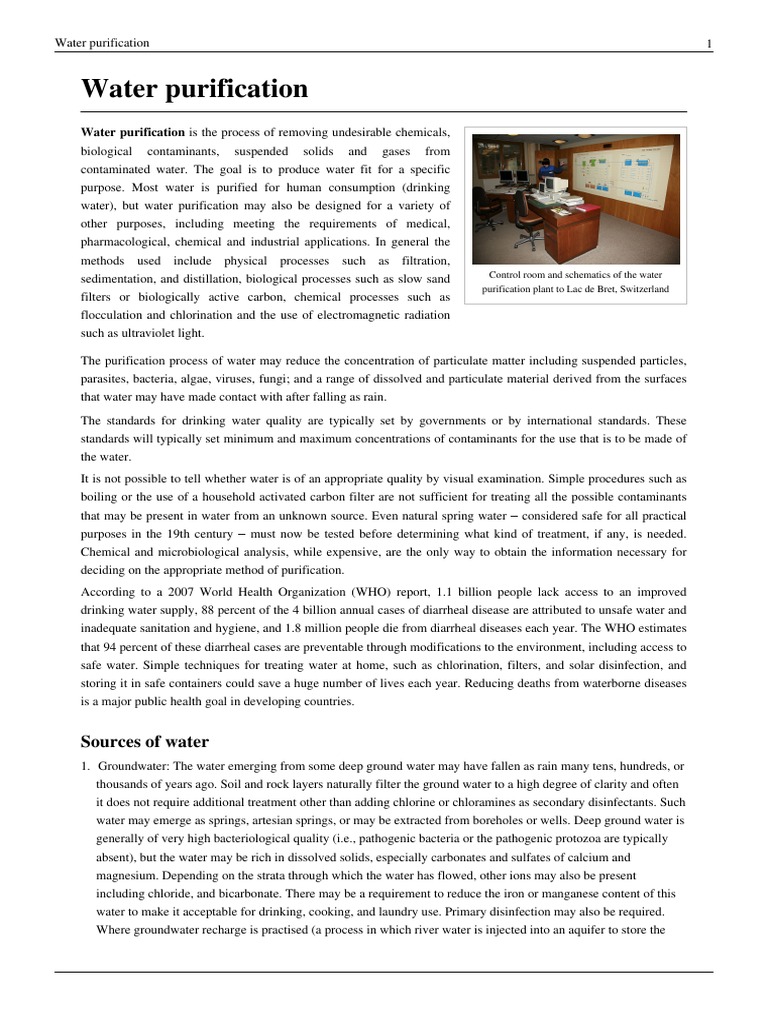 Water filter research paper image