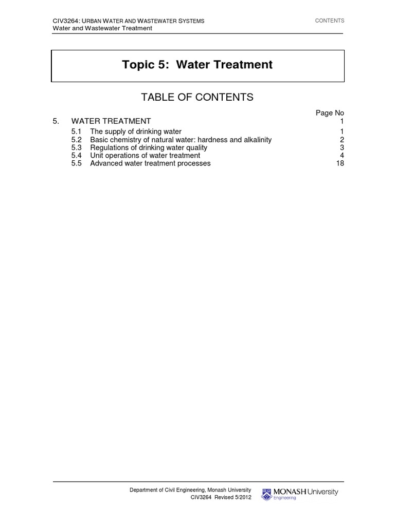 Water Treatment PDF Water Purification Ion Exchange