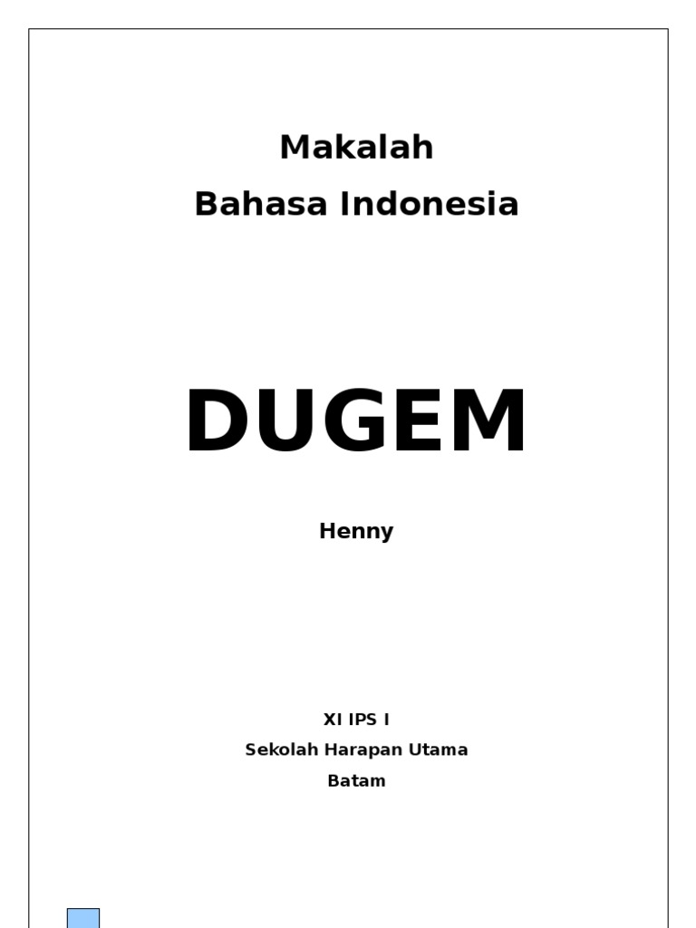 Makalah Dugem
