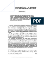 EL MARCO FENOMENOLÓGICO Y EL REALISMO METAFlSICO EN EL PENSAMIENTO DE EDITH STEIN, FERNANDO HAYA