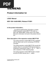 Download LOGO Analog Input PT100 Manual by Khurram SN17494687 doc pdf