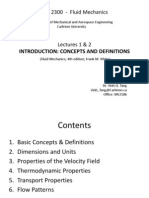 Lectures 1-2 Introduction Fluid Mechanics1