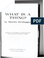 What Is A Thing by Martin Heidegger