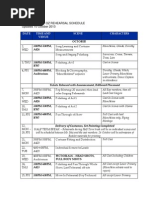 The Wizard of Oz Rehearsal Schedule