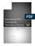 Informe 3 Teorema de Thevenin y Norton