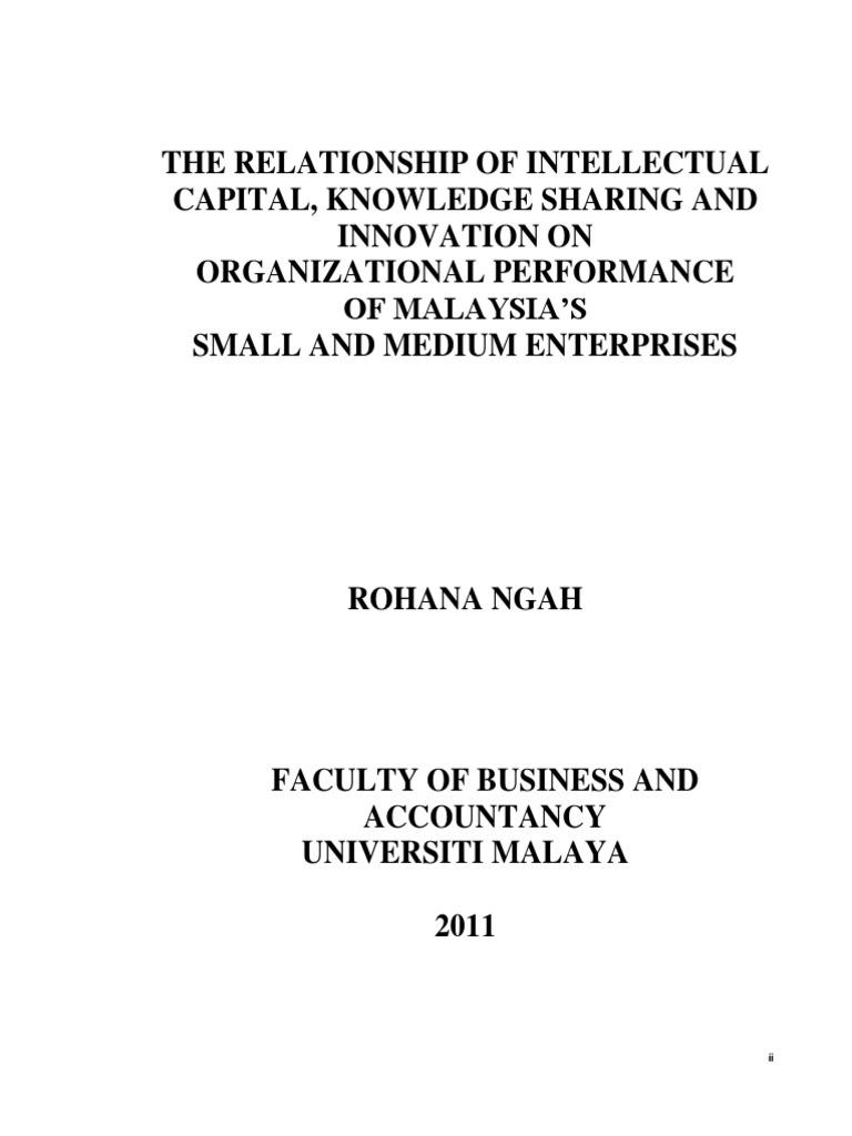 The Relationship of Intellectual Capital, Knowledge Sharing and ...