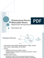 Risti IV Perencanaan Proyek Dan Manajemen Resiko