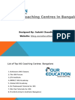 Top IAS Coaching Centres in Bangalore