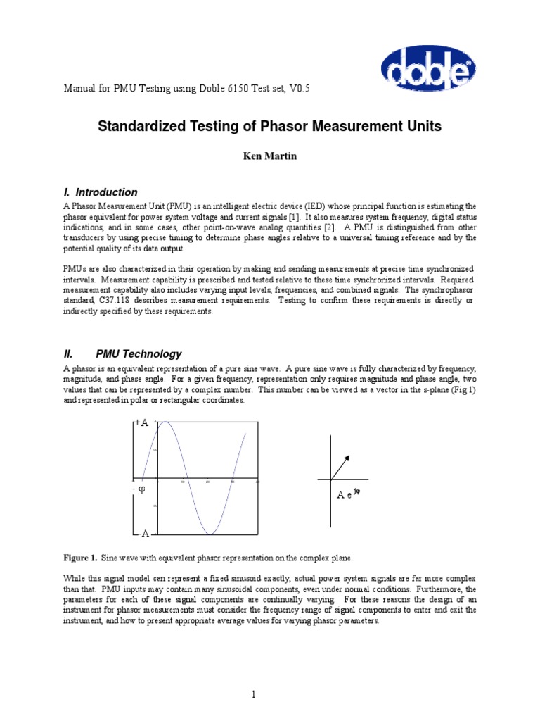 PMU Testing Guide with Doble 6150 | PDF | Discrete Fourier Transform ...