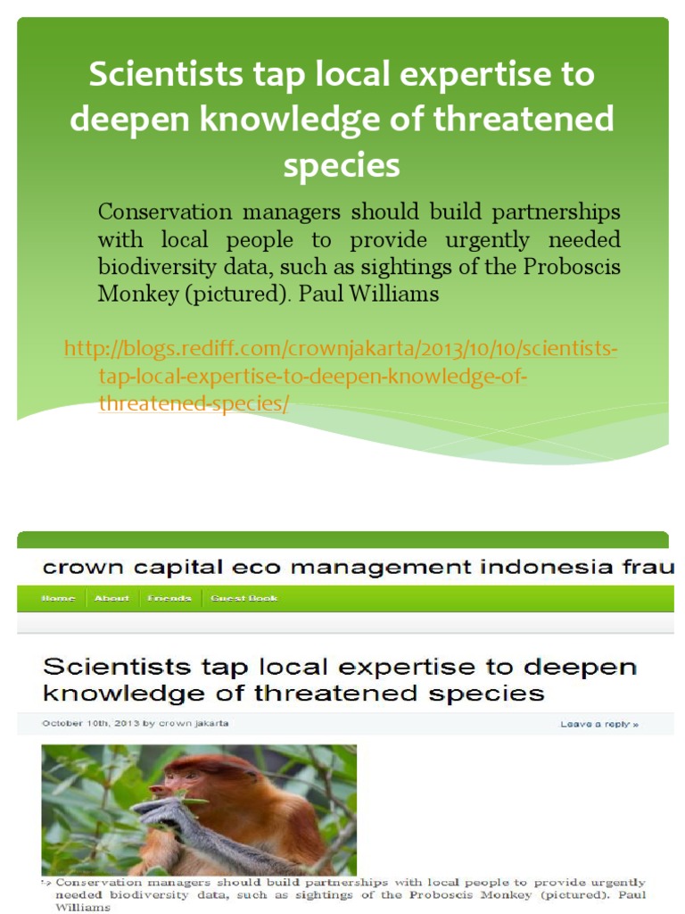 Scientists Tap Local Expertise To Deepen Knowledge of | PDF