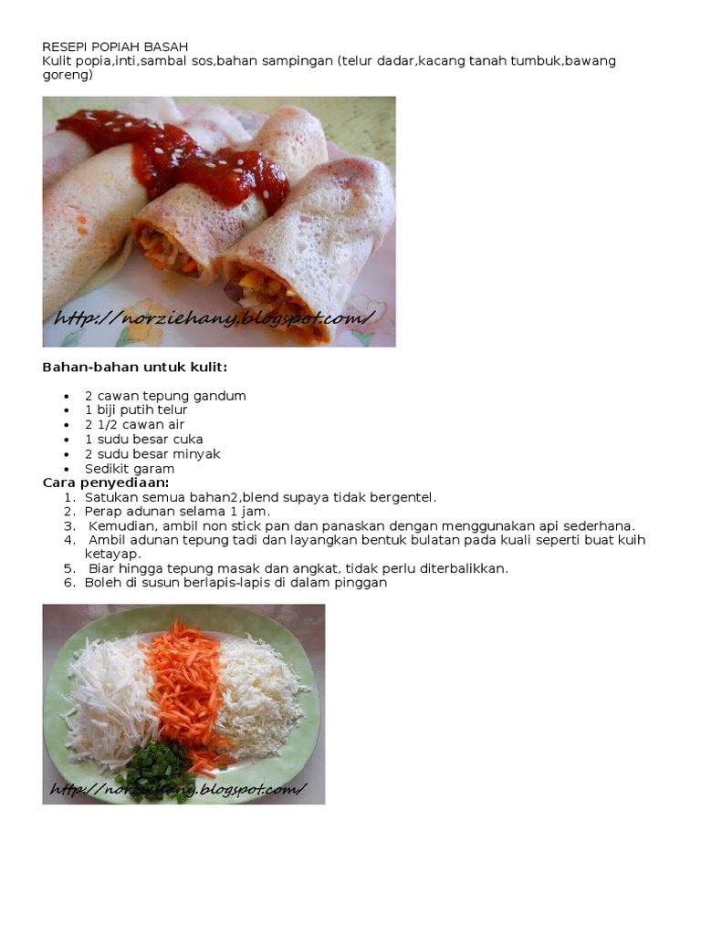 Resepi Popiah Basah Pdf