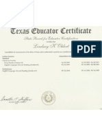 Texas Educator Certificate